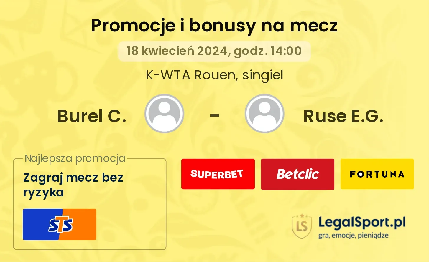 Burel C. - Ruse E.G. promocje bonusy na mecz