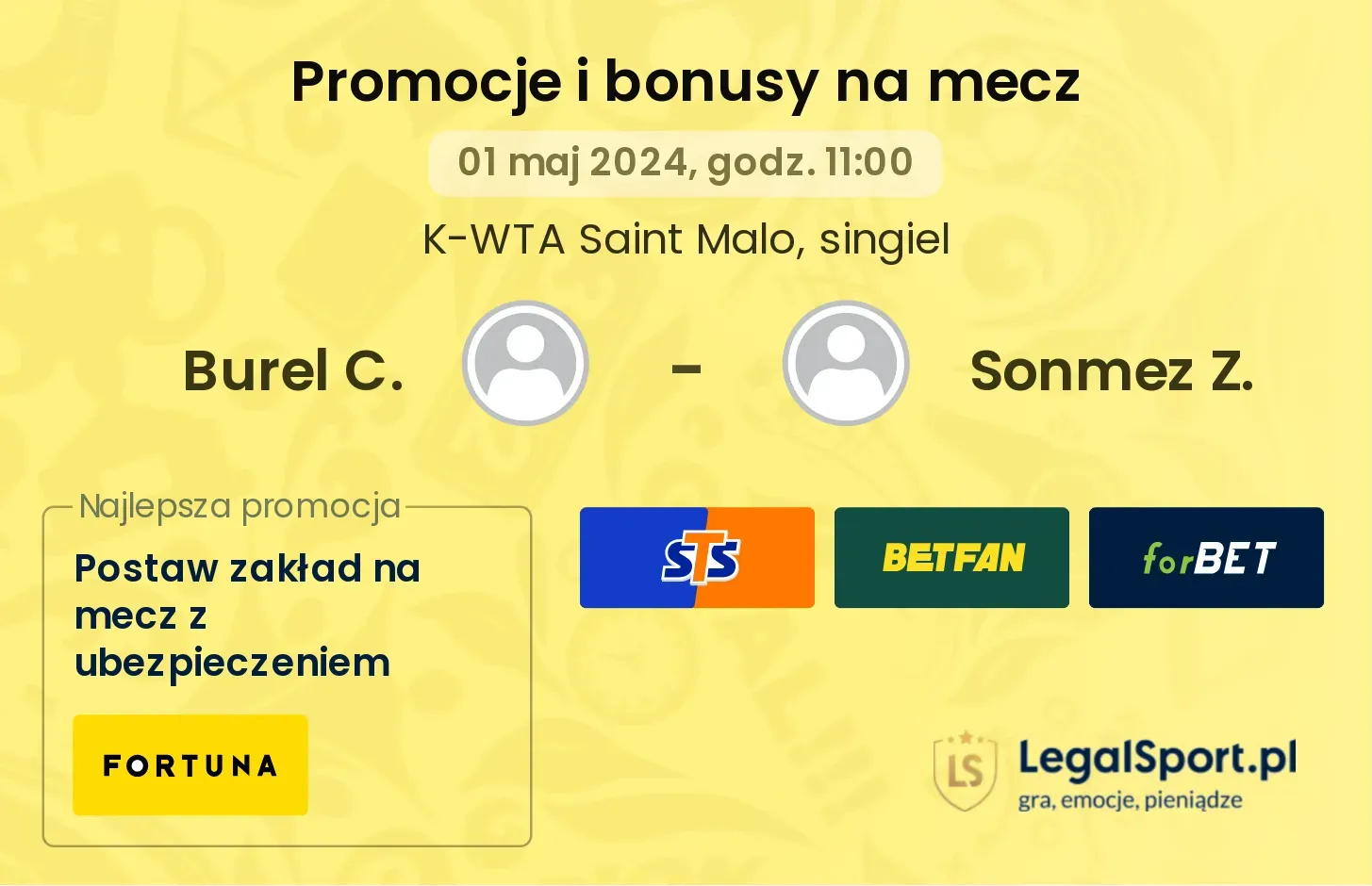 Burel C. - Sonmez Z. promocje bonusy na mecz