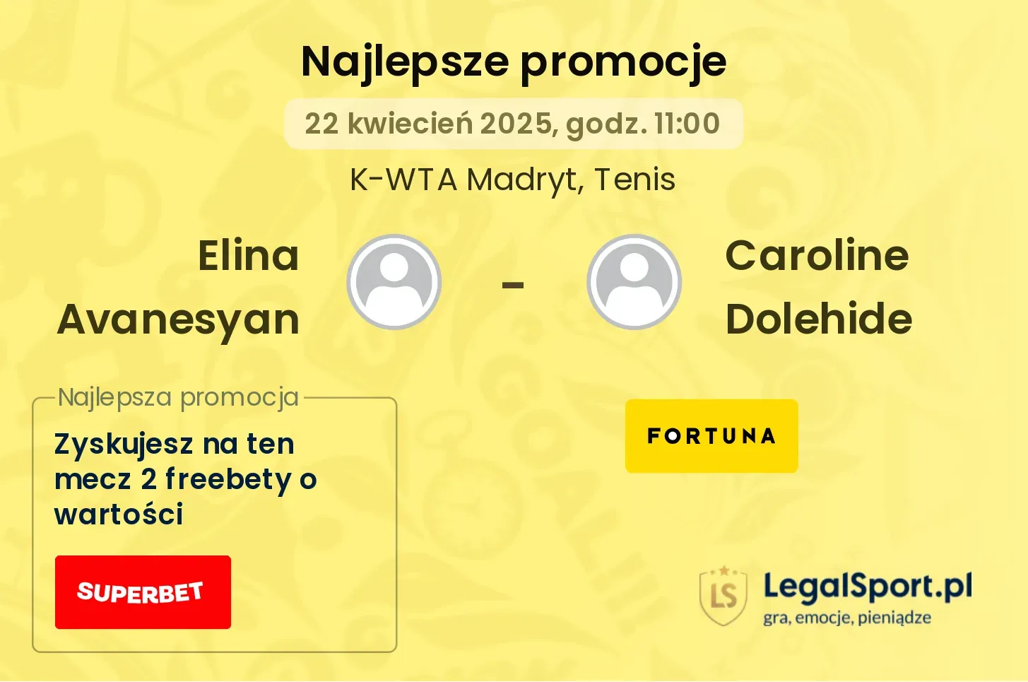 Elina Avanesyan - Caroline Dolehide promocje u bukmacherów