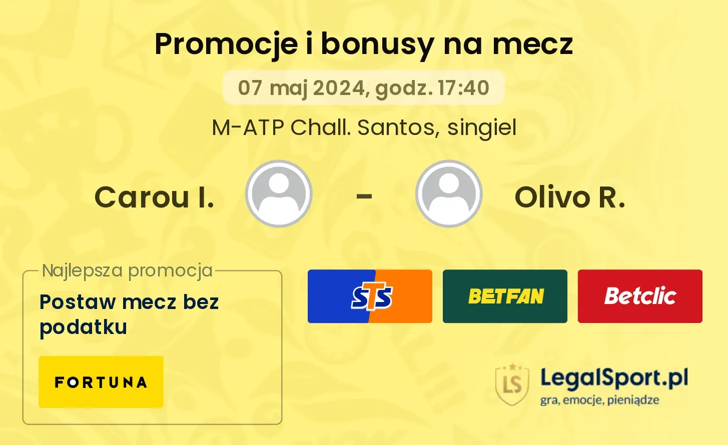 Carou I. - Olivo R. promocje bonusy na mecz