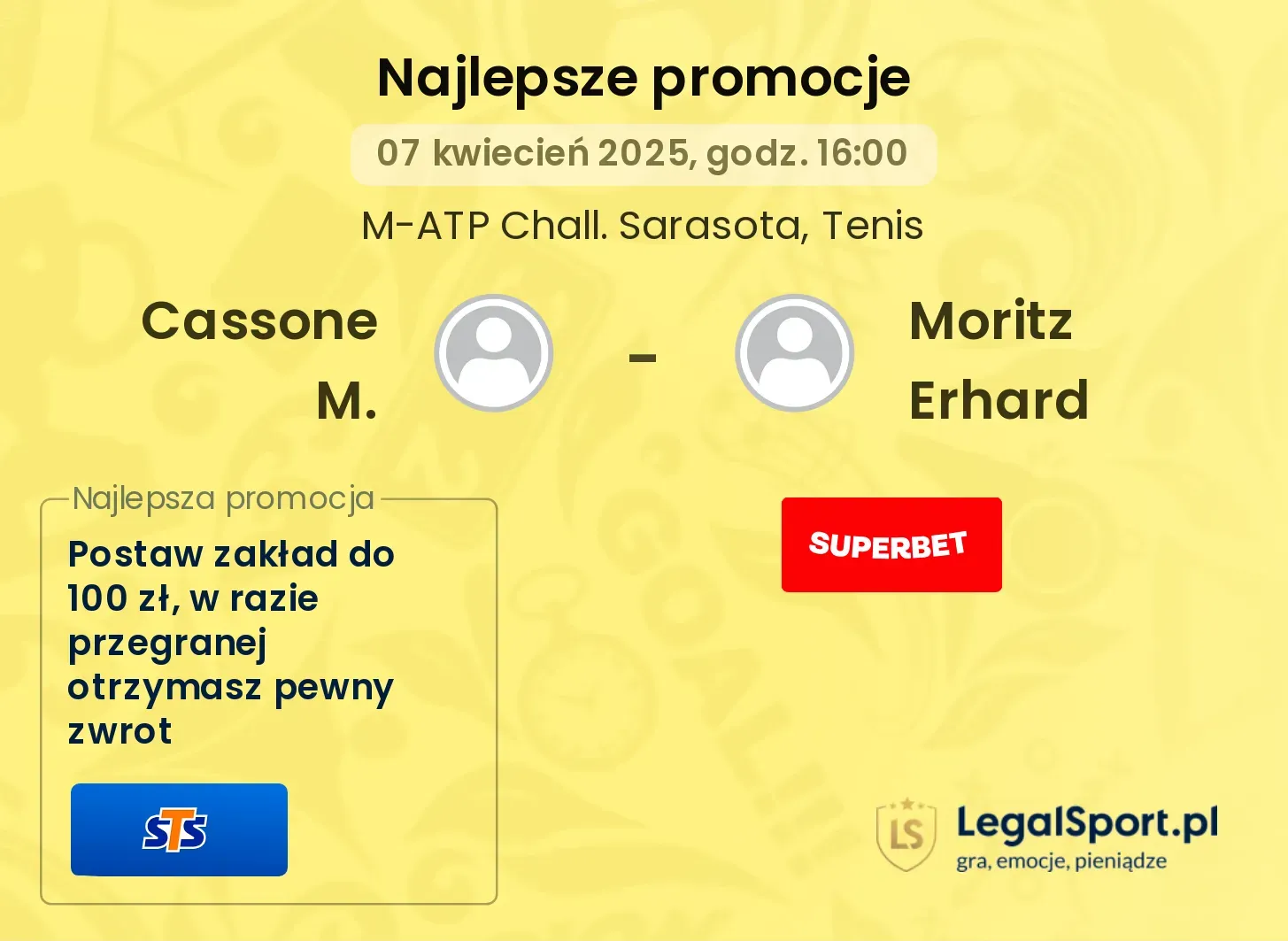 Cassone M. - Moritz Erhard promocje bukmacherskie