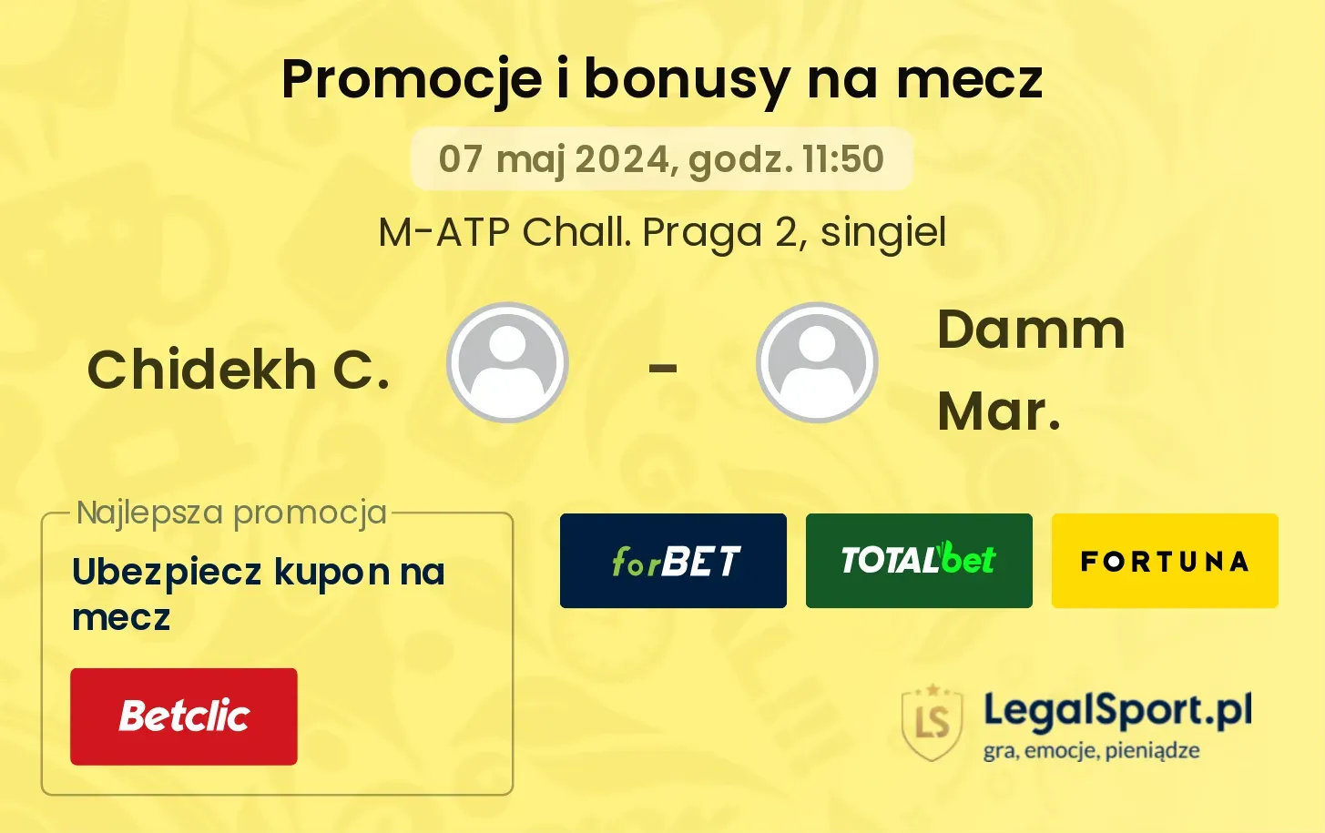 Chidekh C. - Damm Mar. promocje bonusy na mecz