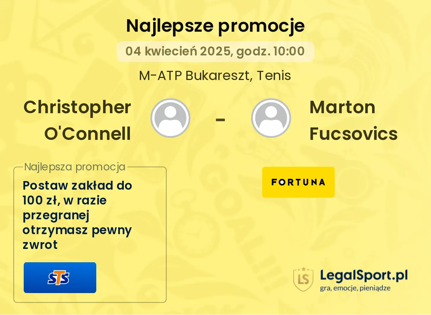 Christopher O'Connell - Marton Fucsovics promocje bukmacherskie