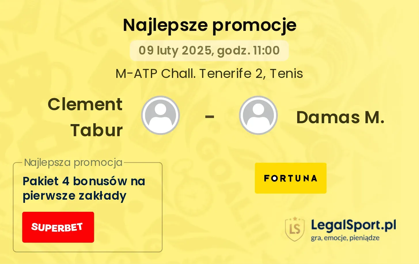 Clement Tabur - Damas M. promocje bukmacherskie