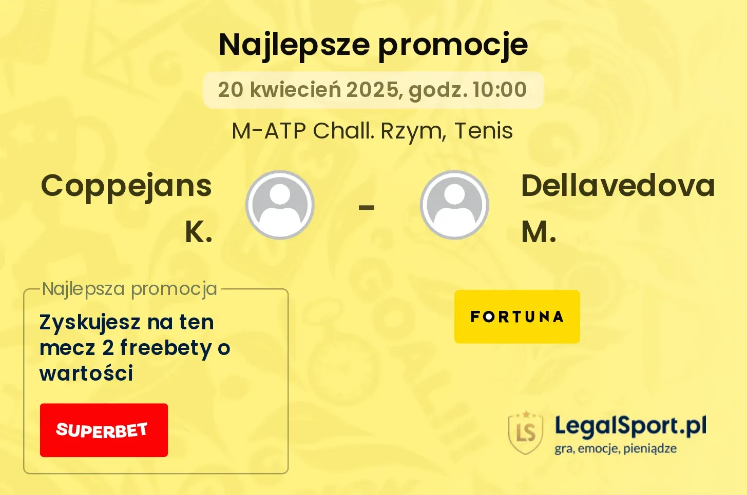 Coppejans K. - Dellavedova M. promocje u bukmacherów