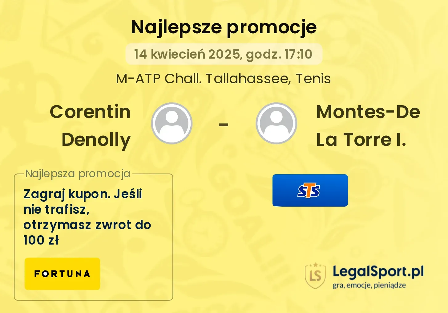 Corentin Denolly - Montes-De La Torre I. promocje u bukmacherów