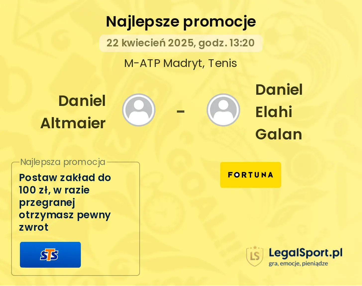 Daniel Altmaier - Daniel Elahi Galan promocje u bukmacherów