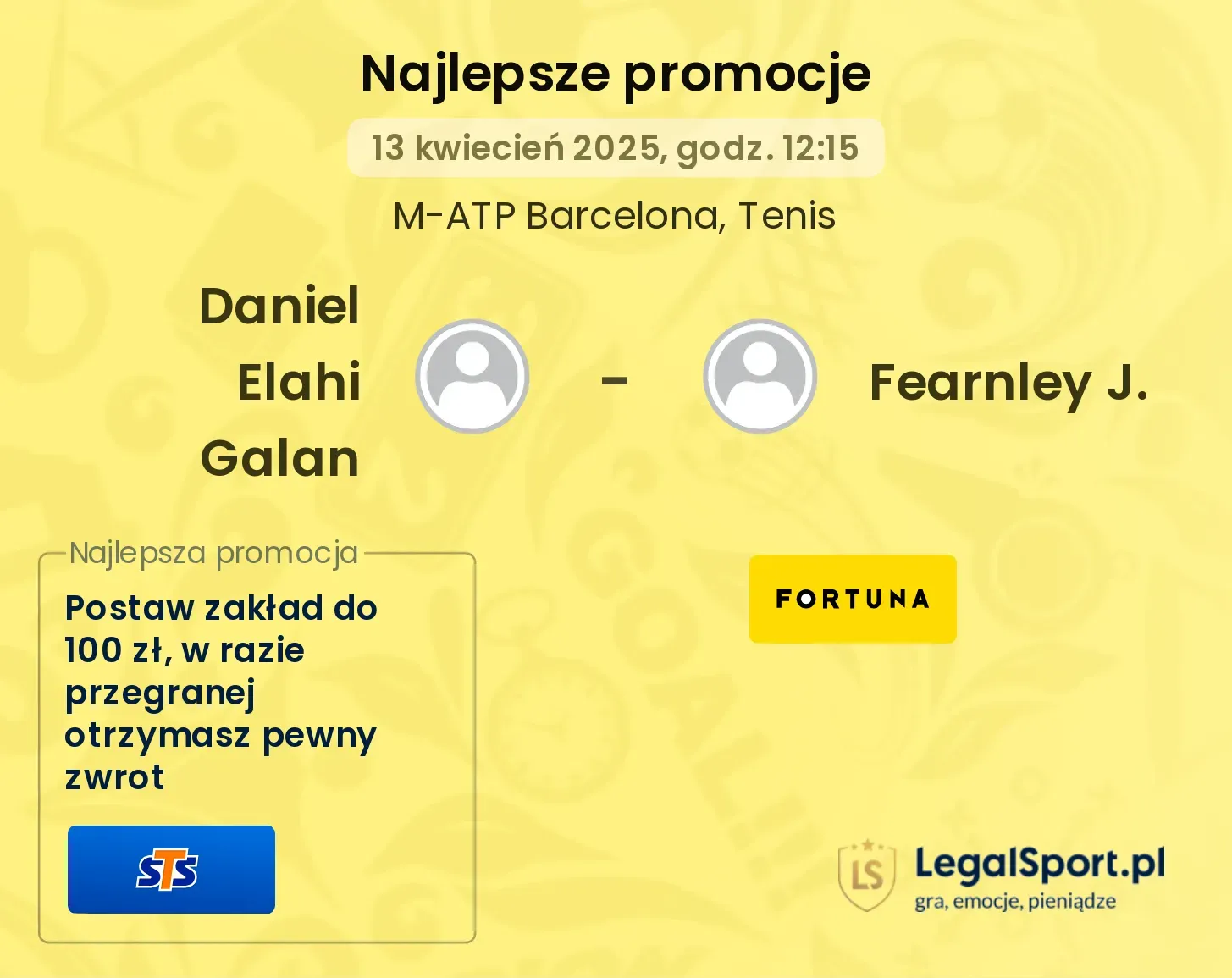 Daniel Elahi Galan - Fearnley J. promocje u bukmacherów