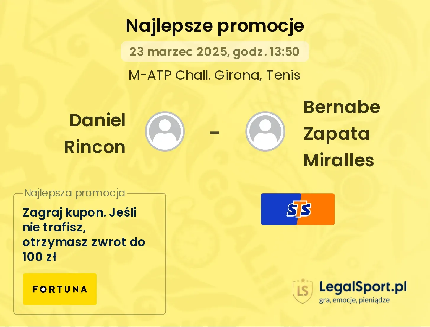 Daniel Rincon - Bernabe Zapata Miralles promocje u bukmacherów