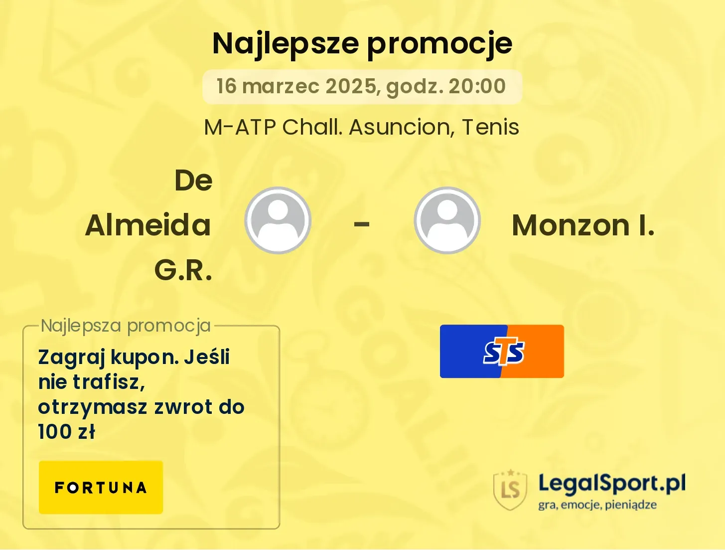 De Almeida G.R. - Monzon I. promocje u bukmacherów