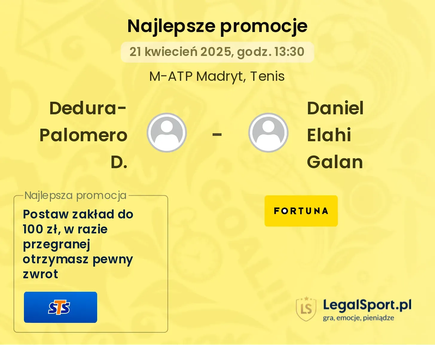 Dedura-Palomero D. - Daniel Elahi Galan promocje bukmacherskie