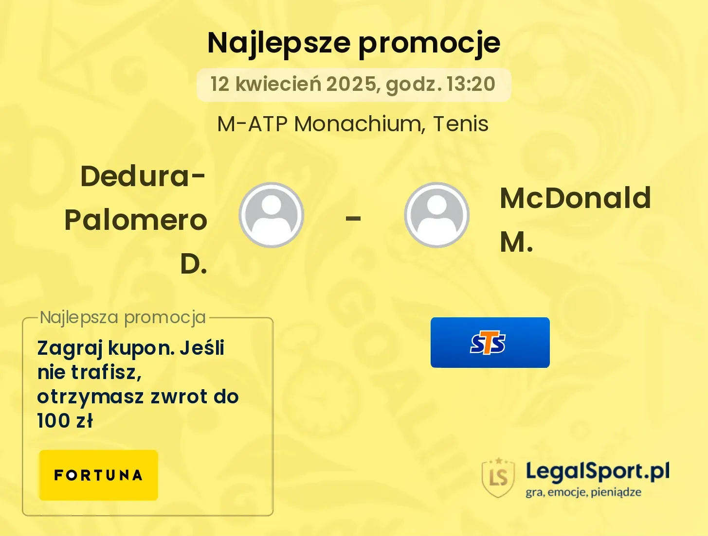 Dedura-Palomero D. - McDonald M. promocje bukmacherskie