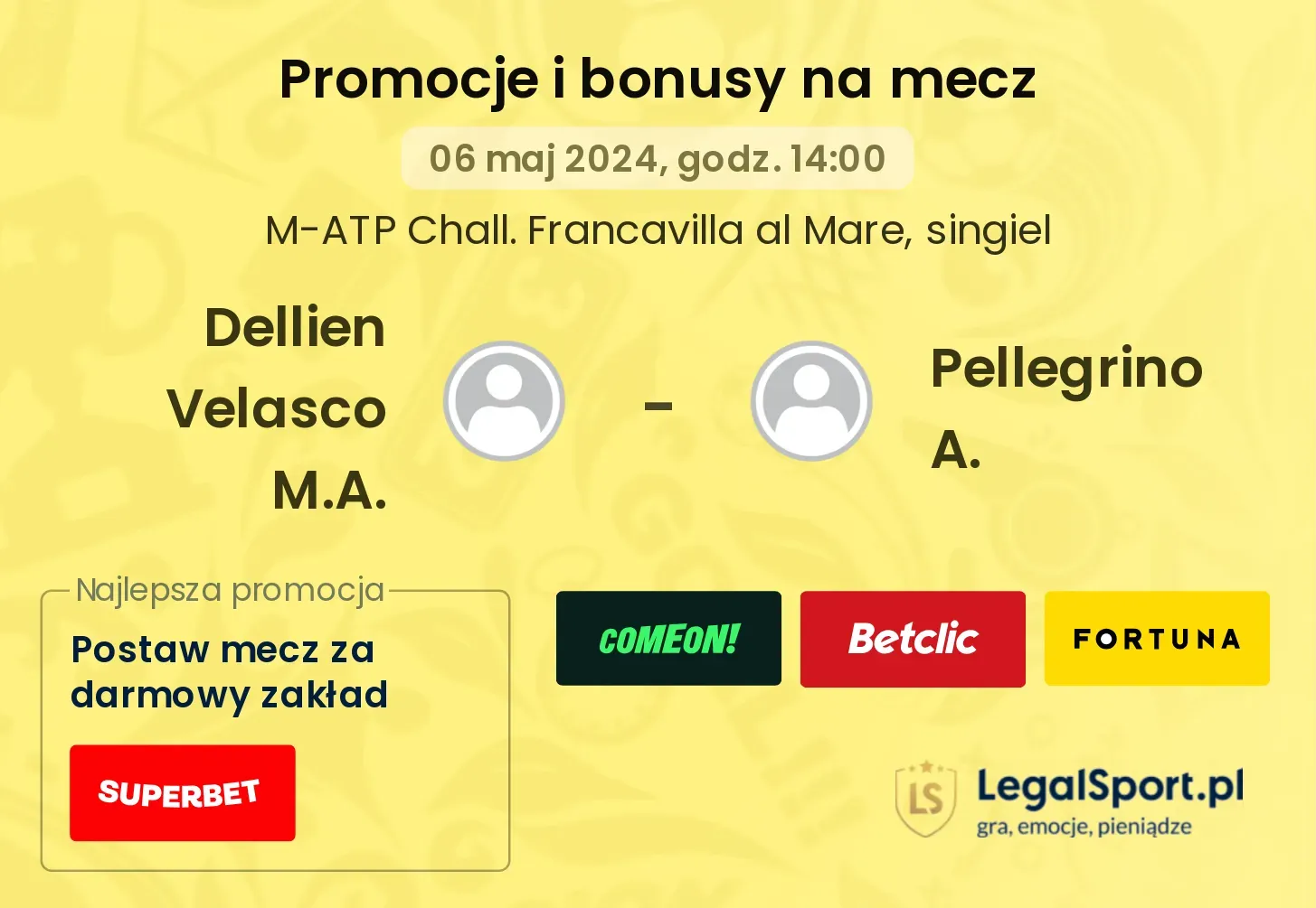 Dellien Velasco M.A. - Pellegrino A. promocje bonusy na mecz