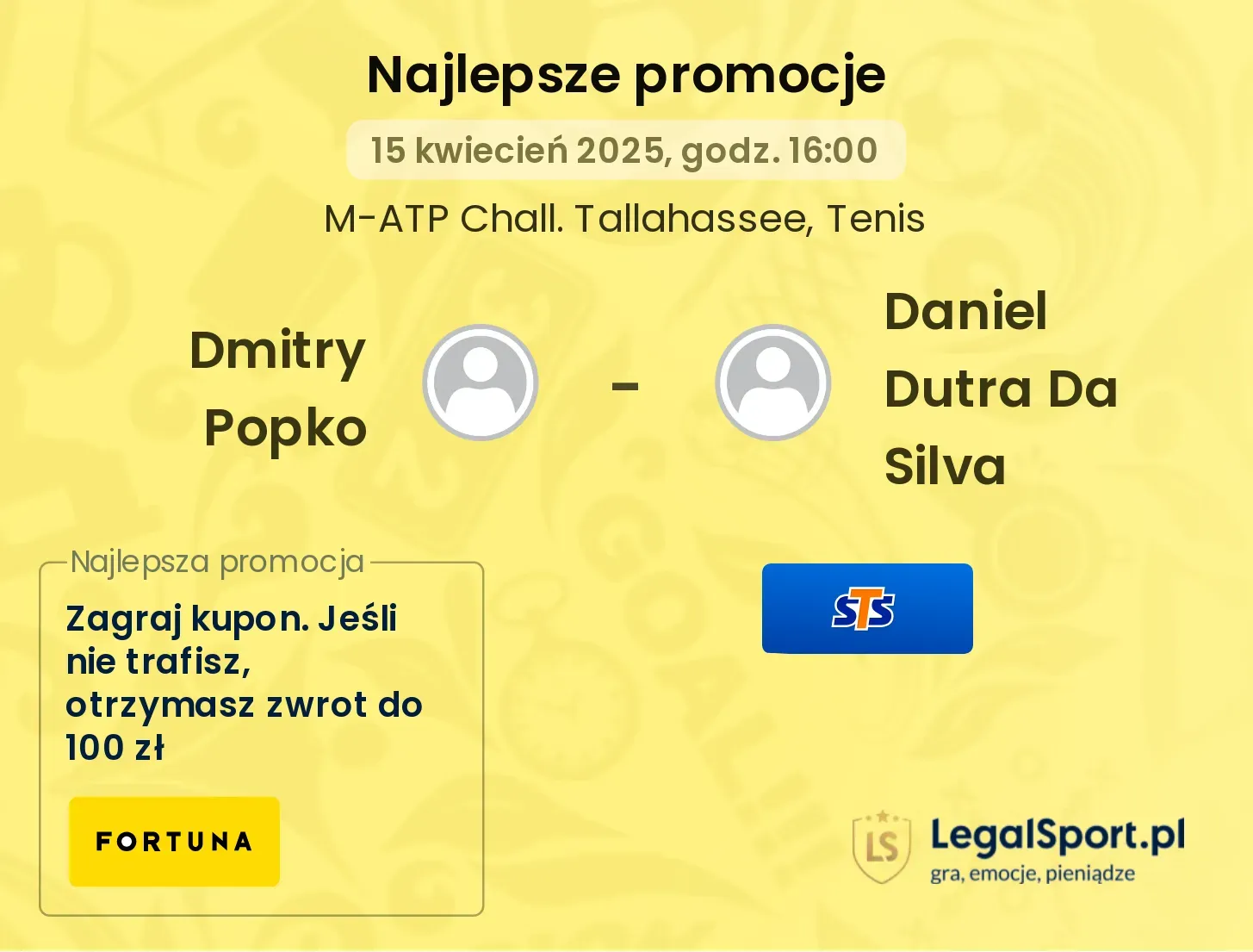 Dmitry Popko - Daniel Dutra Da Silva promocje bukmacherskie
