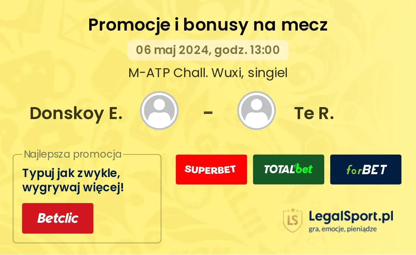 Donskoy E. - Te R. promocje bonusy na mecz