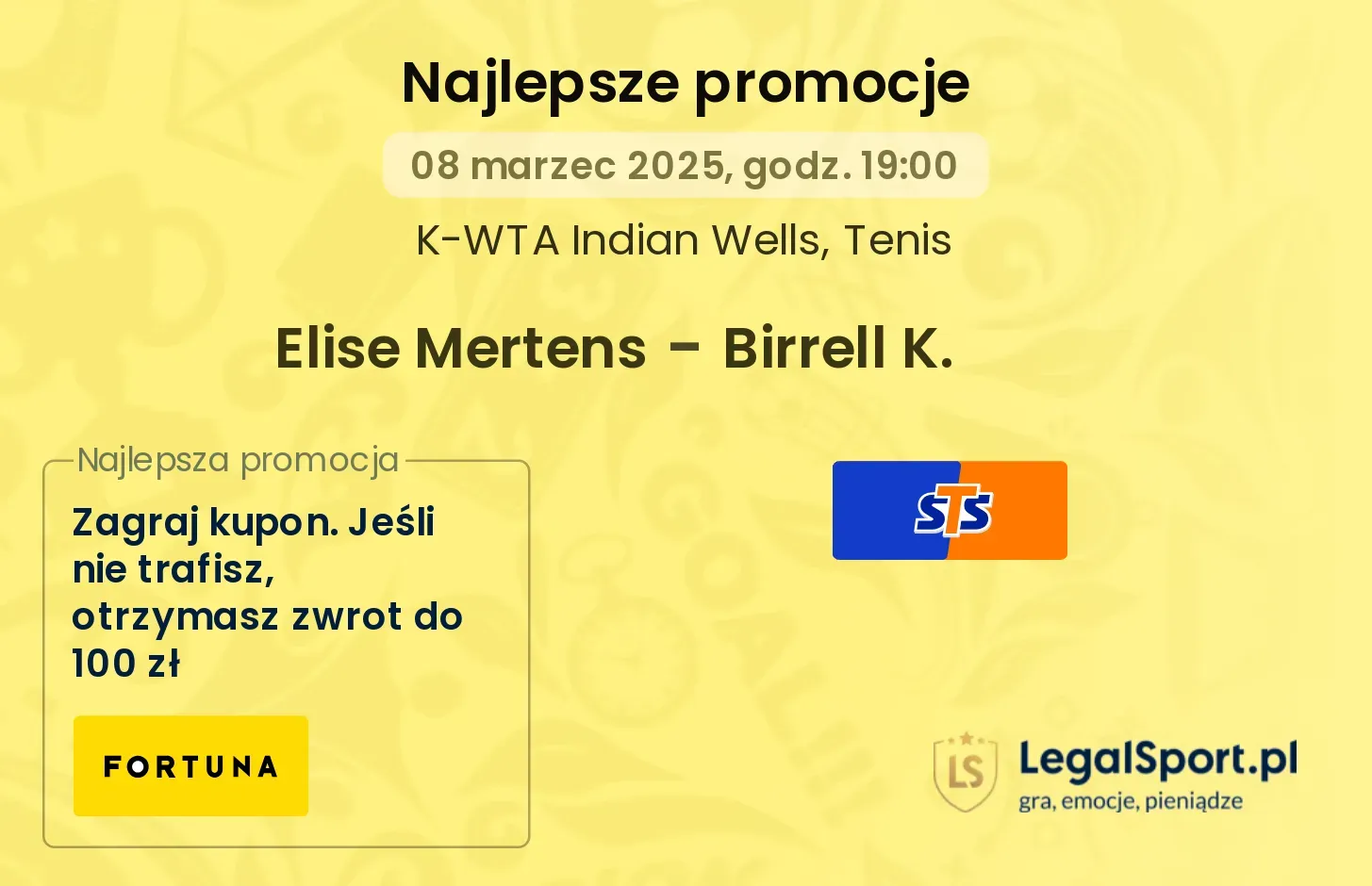Elise Mertens - Birrell K. promocje bukmacherskie