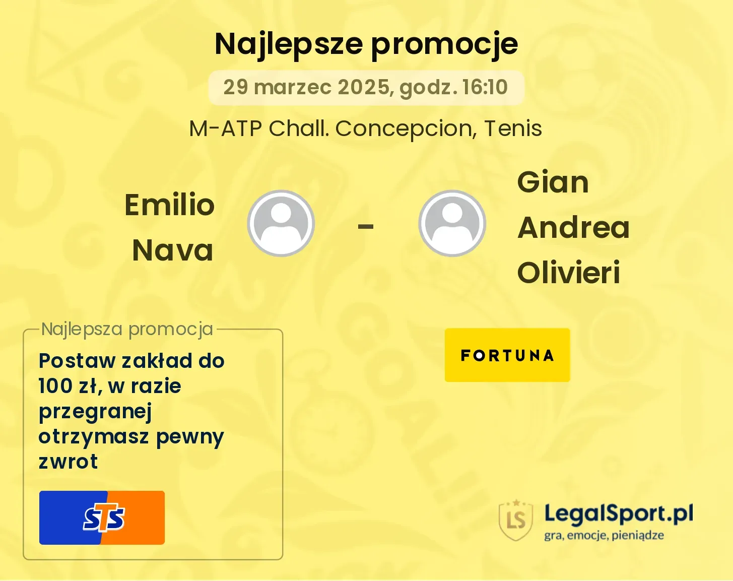Emilio Nava - Gian Andrea Olivieri promocje bukmacherskie