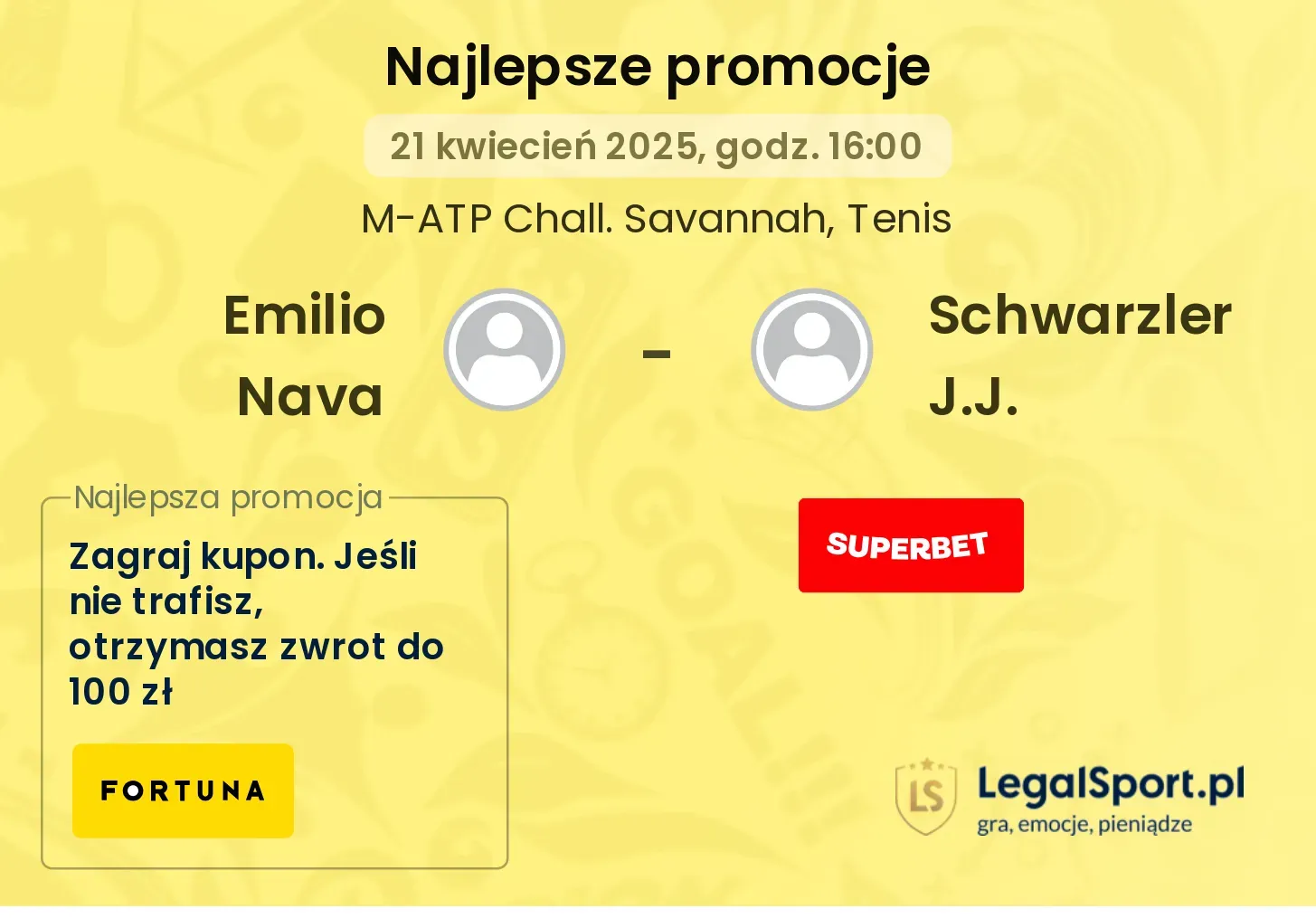 Emilio Nava - Schwarzler J.J. promocje bukmacherskie
