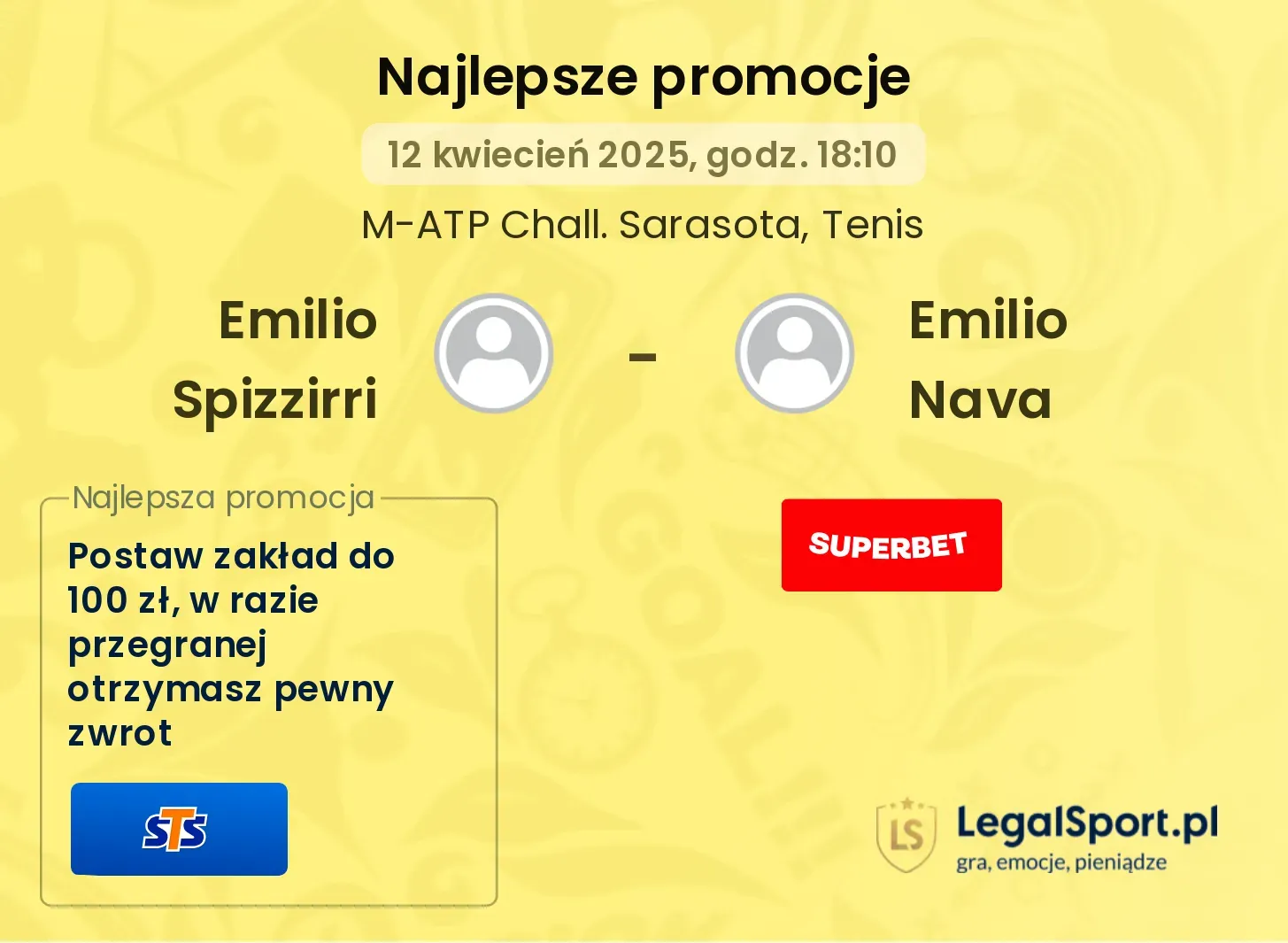 Emilio Spizzirri - Emilio Nava promocje bukmacherskie