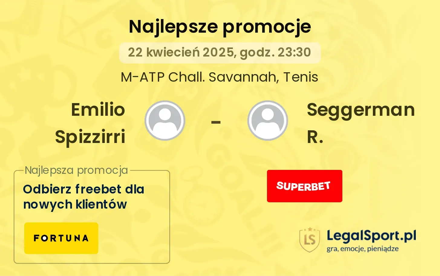 Emilio Spizzirri - Seggerman R. promocje bukmacherskie