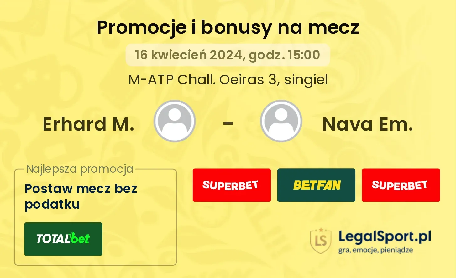 Erhard M. - Nava Em. promocje bonusy na mecz