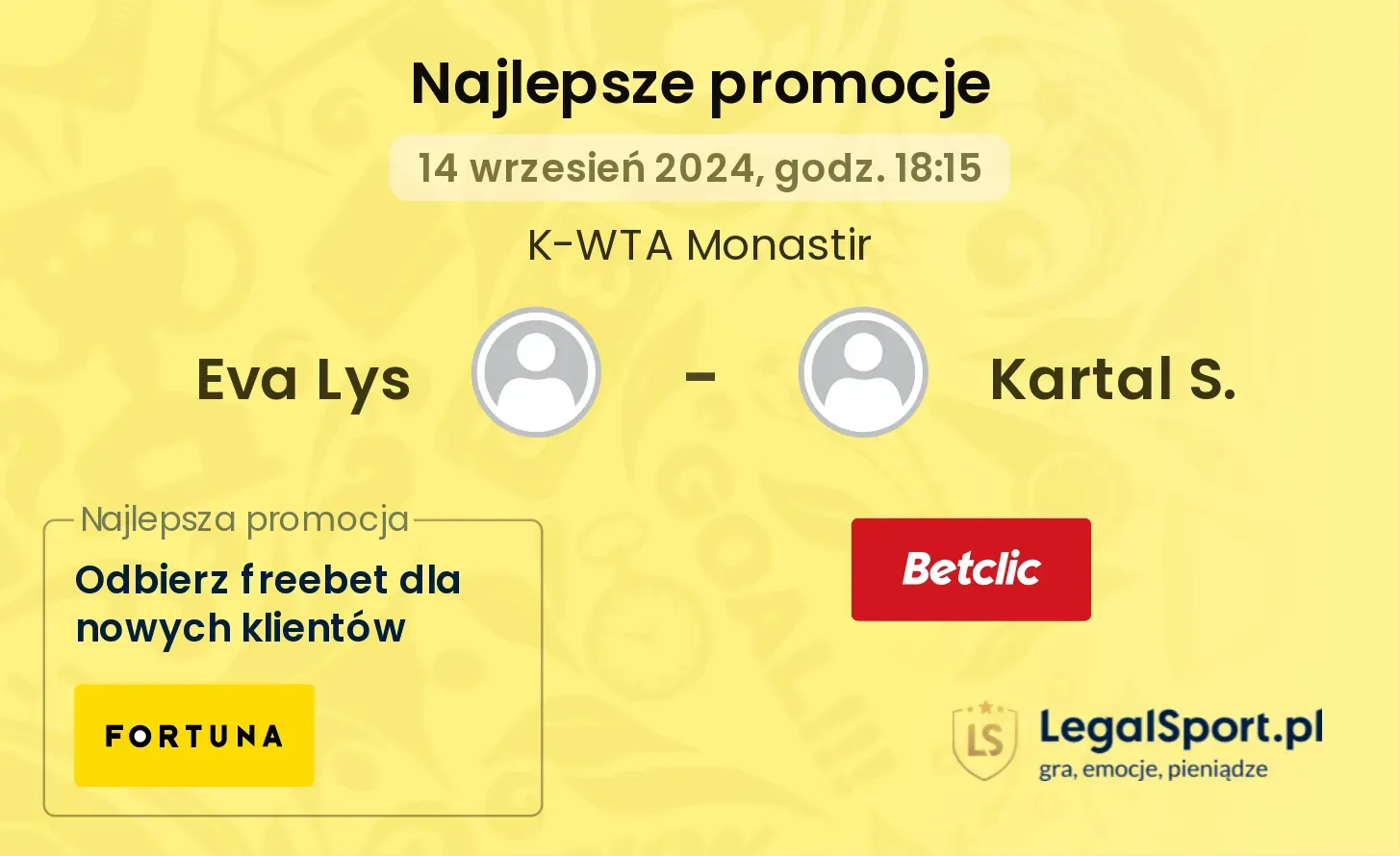 Eva Lys - Kartal S. promocje u bukmacherów 14.09, 18:15