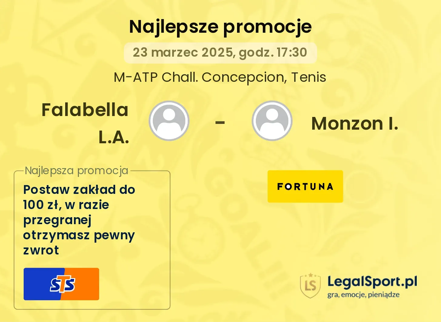 Falabella L.A. - Monzon I. promocje u bukmacherów