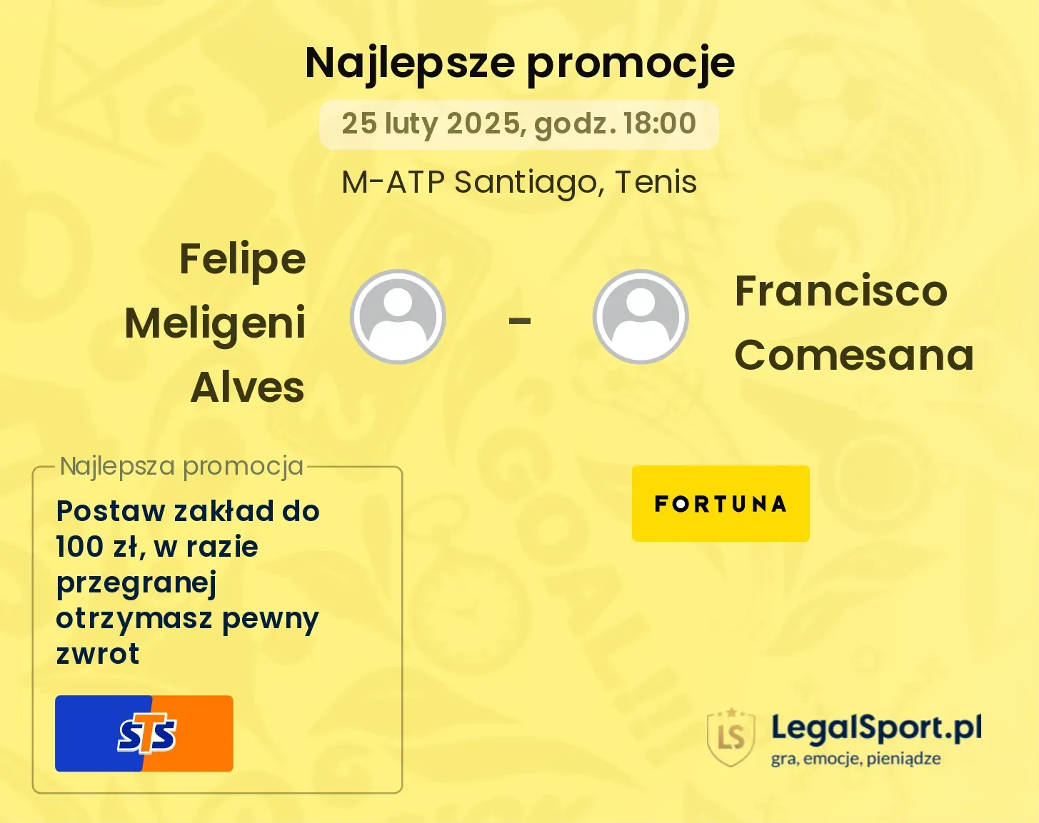 Felipe Meligeni Alves - Francisco Comesana promocje u bukmacherów