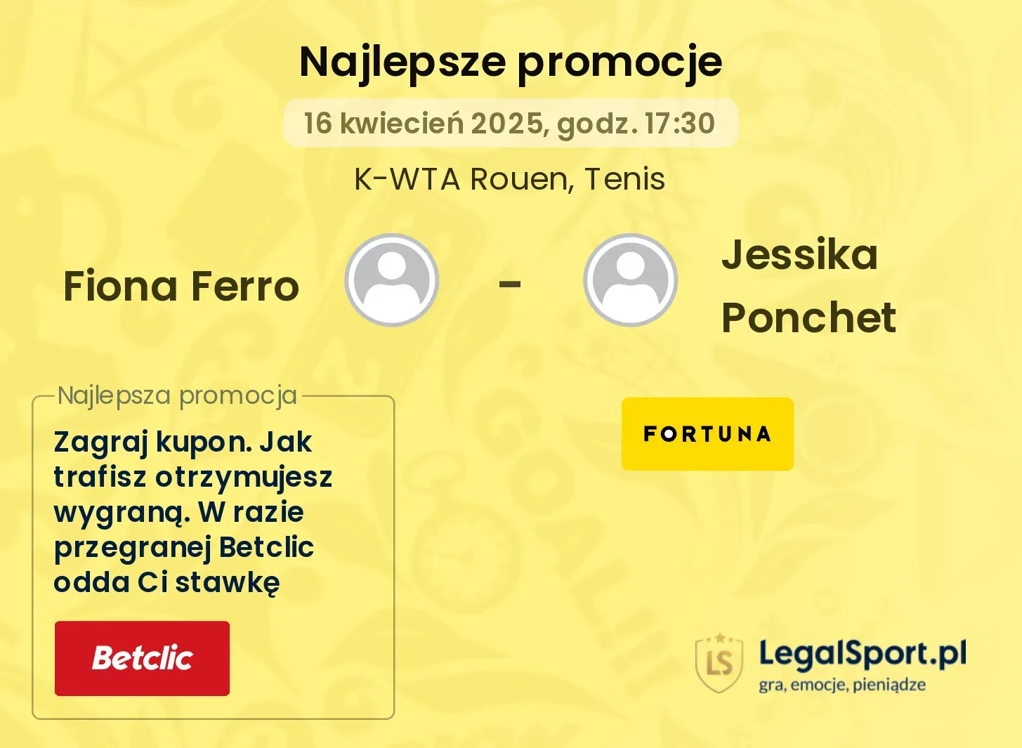 Fiona Ferro - Jessika Ponchet promocje u bukmacherów