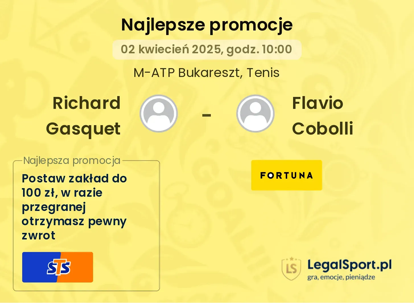 Richard Gasquet - Flavio Cobolli promocje u bukmacherów
