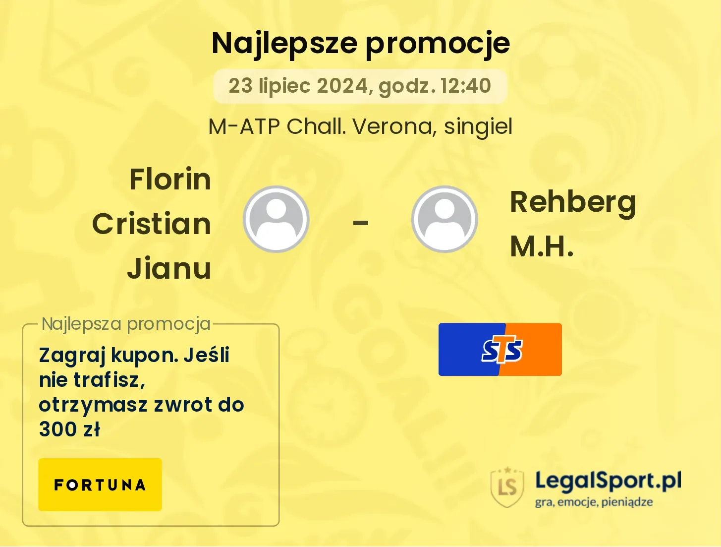 Florin Cristian Jianu - Rehberg M.H. promocje bukmacherskie (23.07, 12:40)