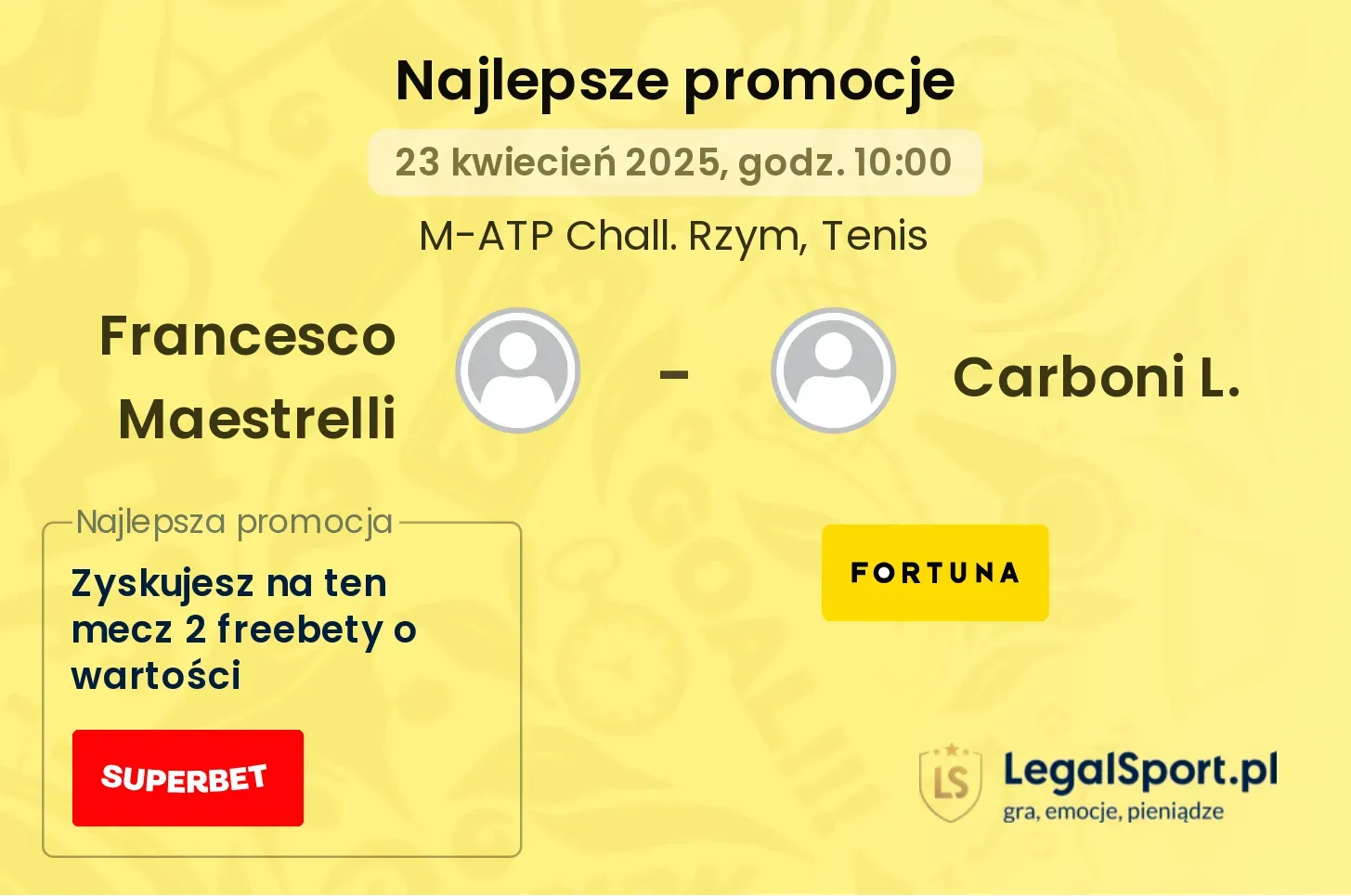 Francesco Maestrelli - Carboni L. promocje bukmacherskie