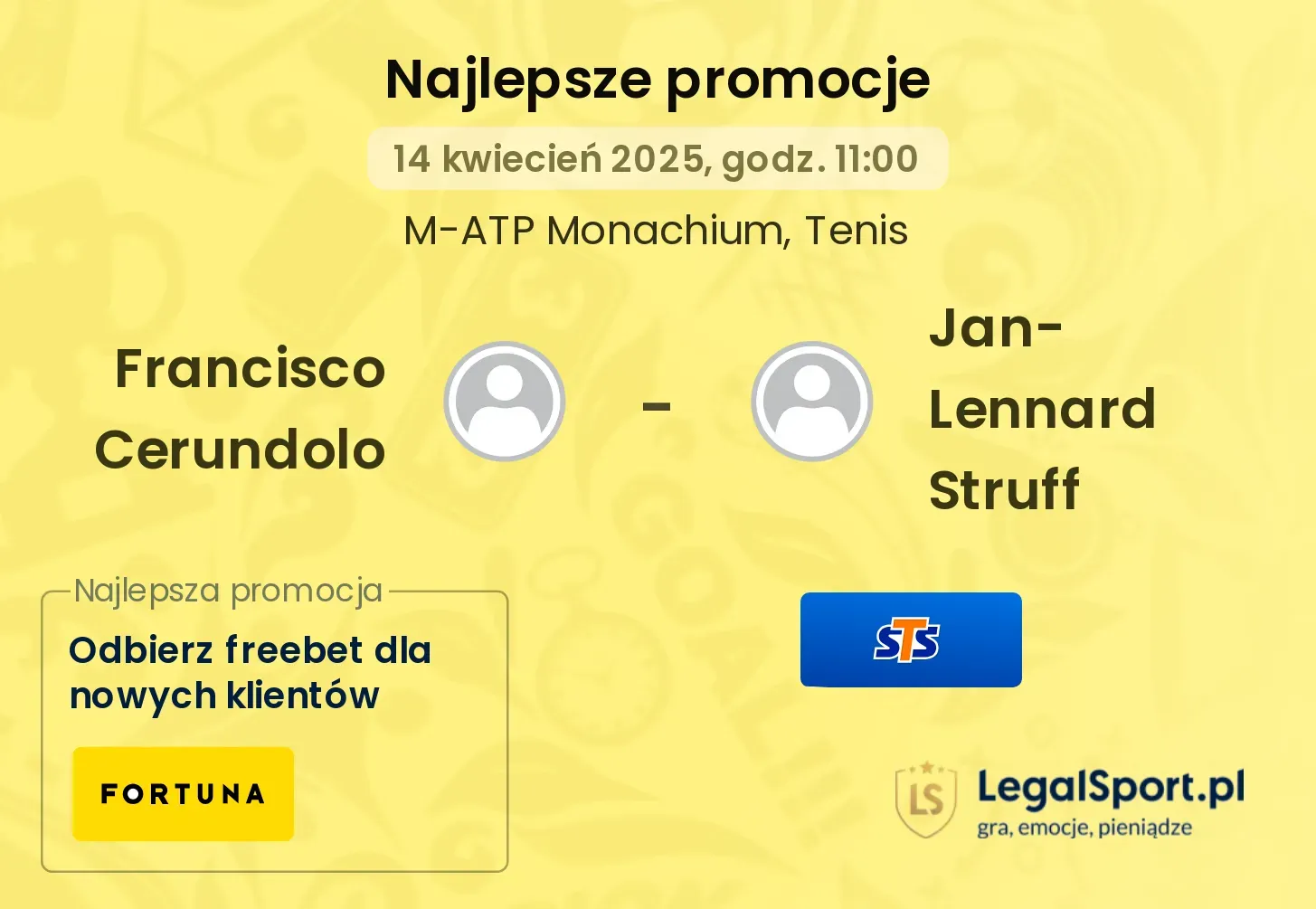 Francisco Cerundolo - Jan-Lennard Struff promocje bukmacherskie
