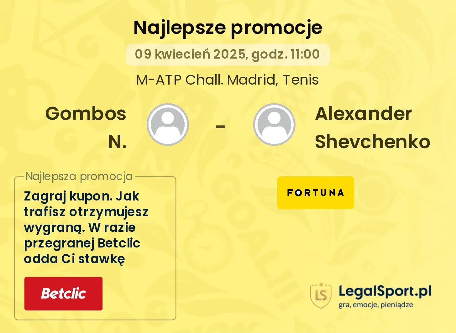 Gombos N. - Alexander Shevchenko promocje bukmacherskie