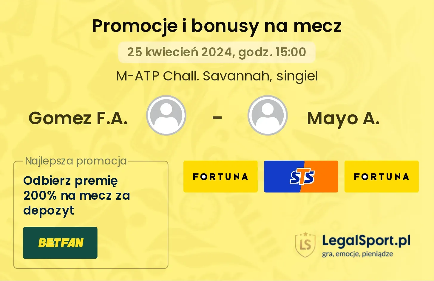 Gomez F.A. - Mayo A. promocje bonusy na mecz