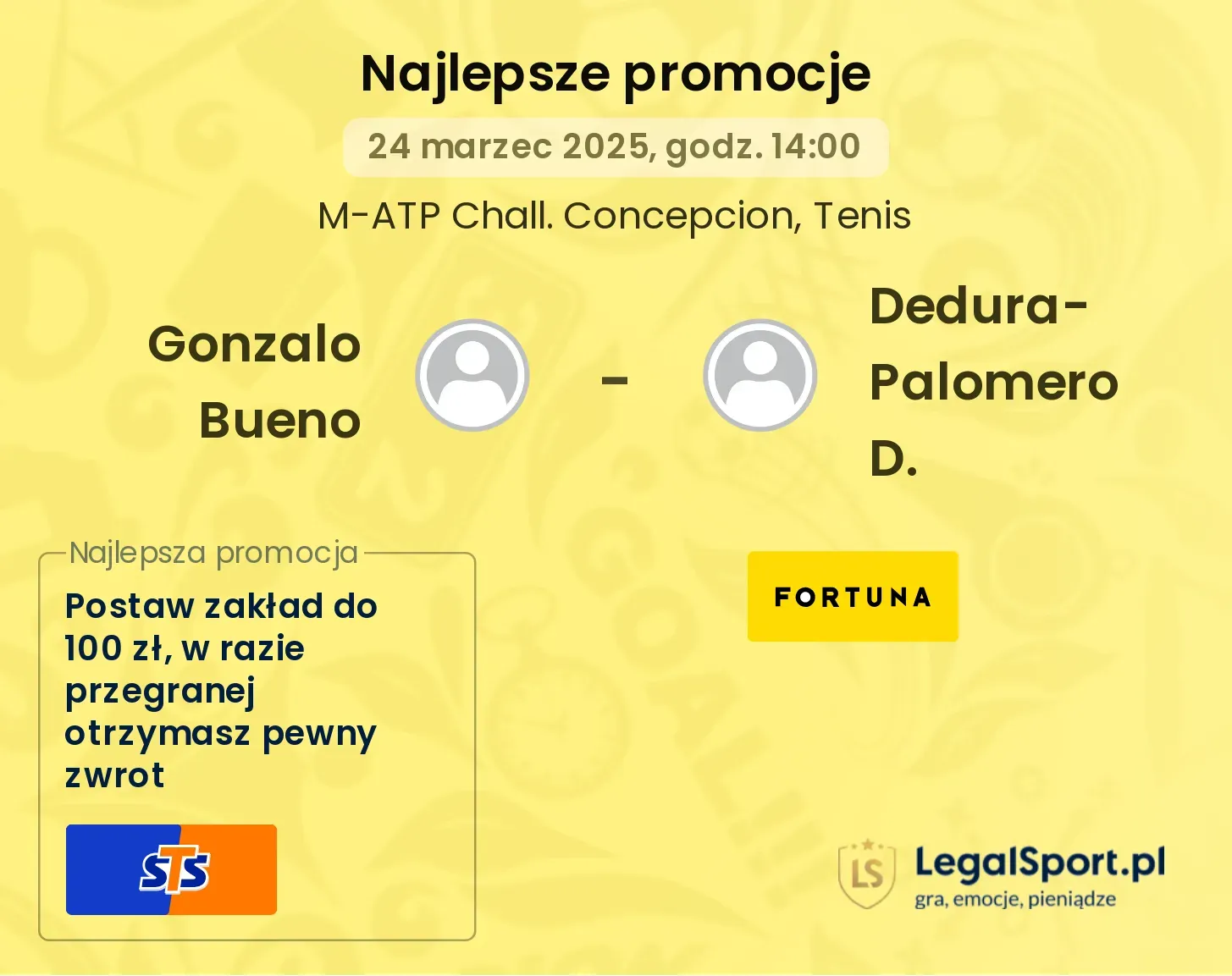 Gonzalo Bueno - Dedura-Palomero D. promocje u bukmacherów