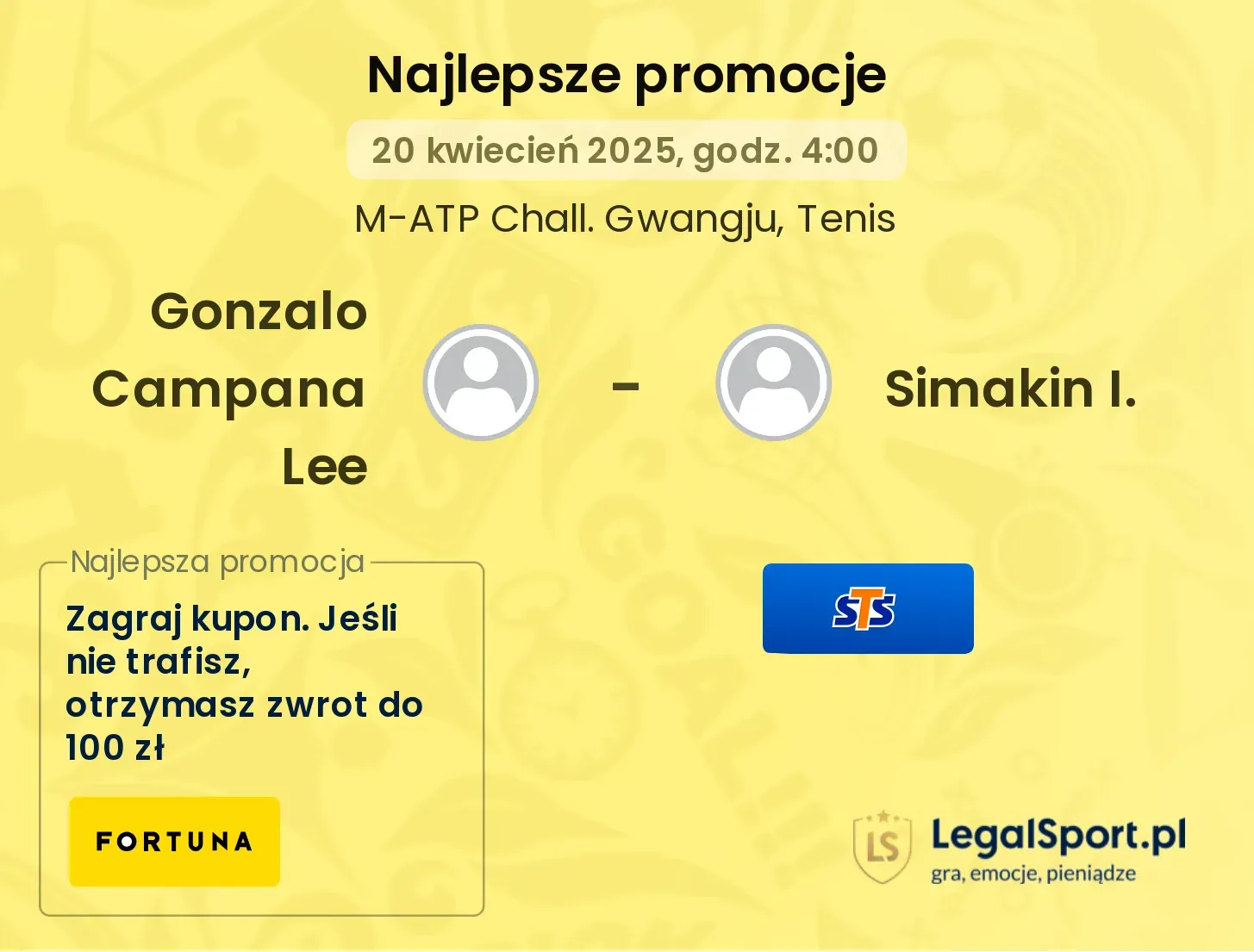 Gonzalo Campana Lee - Simakin I. promocje bukmacherskie