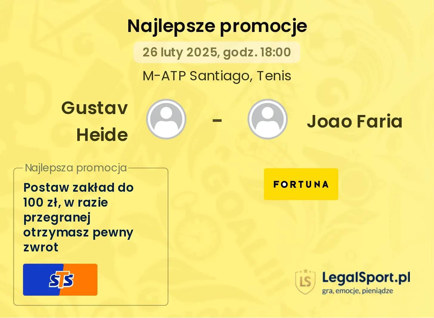 Gustav Heide - Joao Faria promocje bukmacherskie