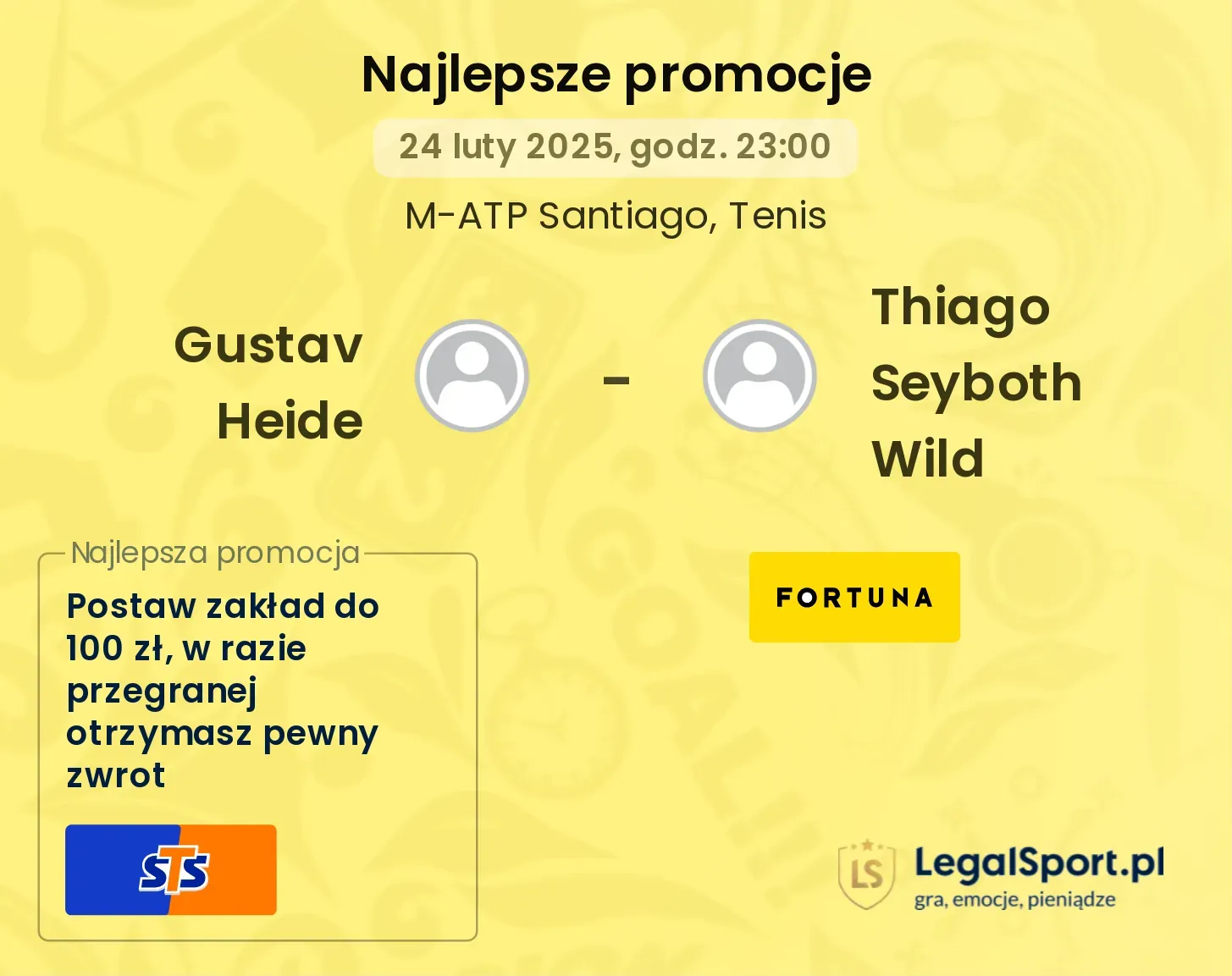 Gustav Heide - Thiago Seyboth Wild promocje bukmacherskie