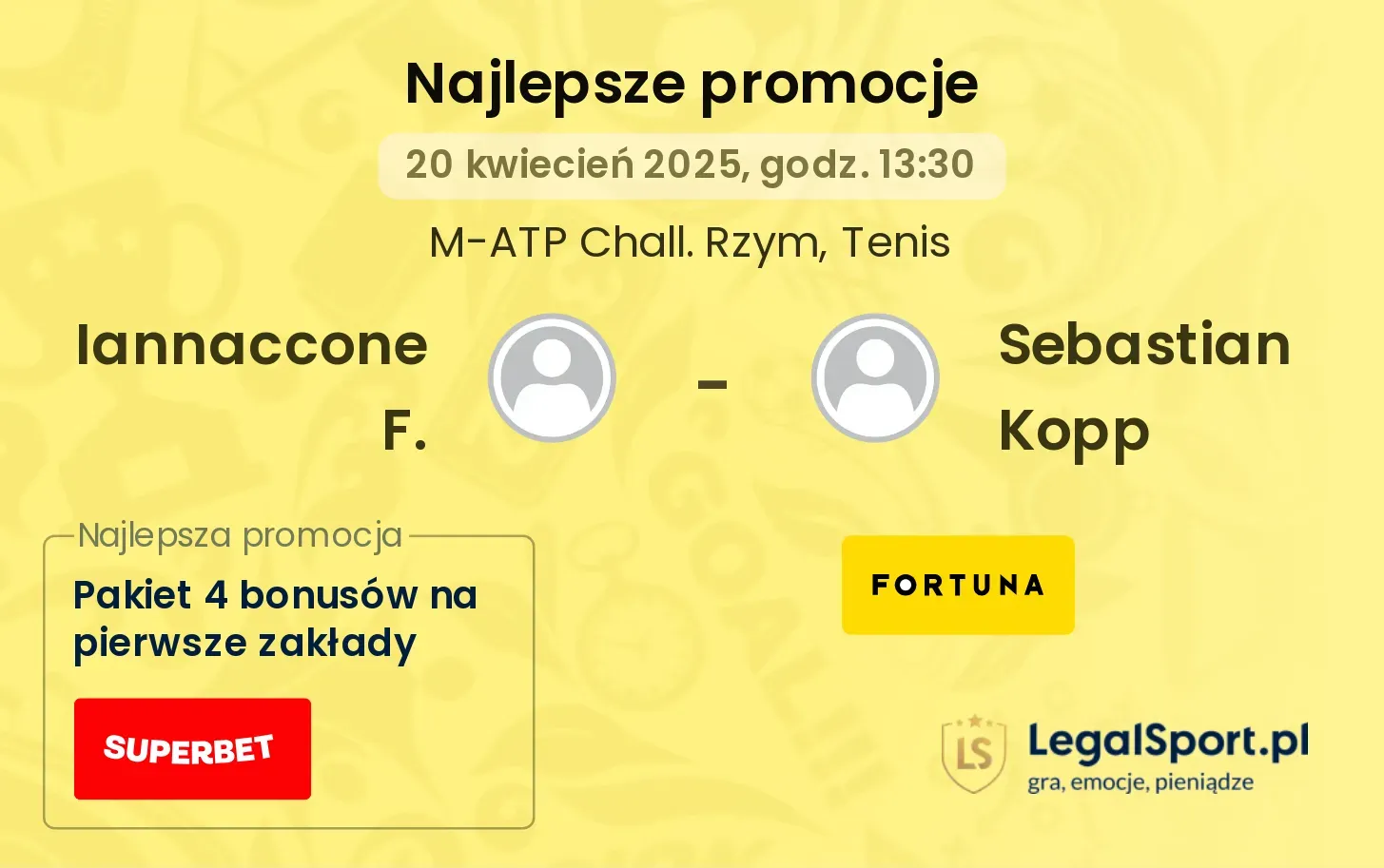 Iannaccone F. - Sebastian Kopp promocje bukmacherskie