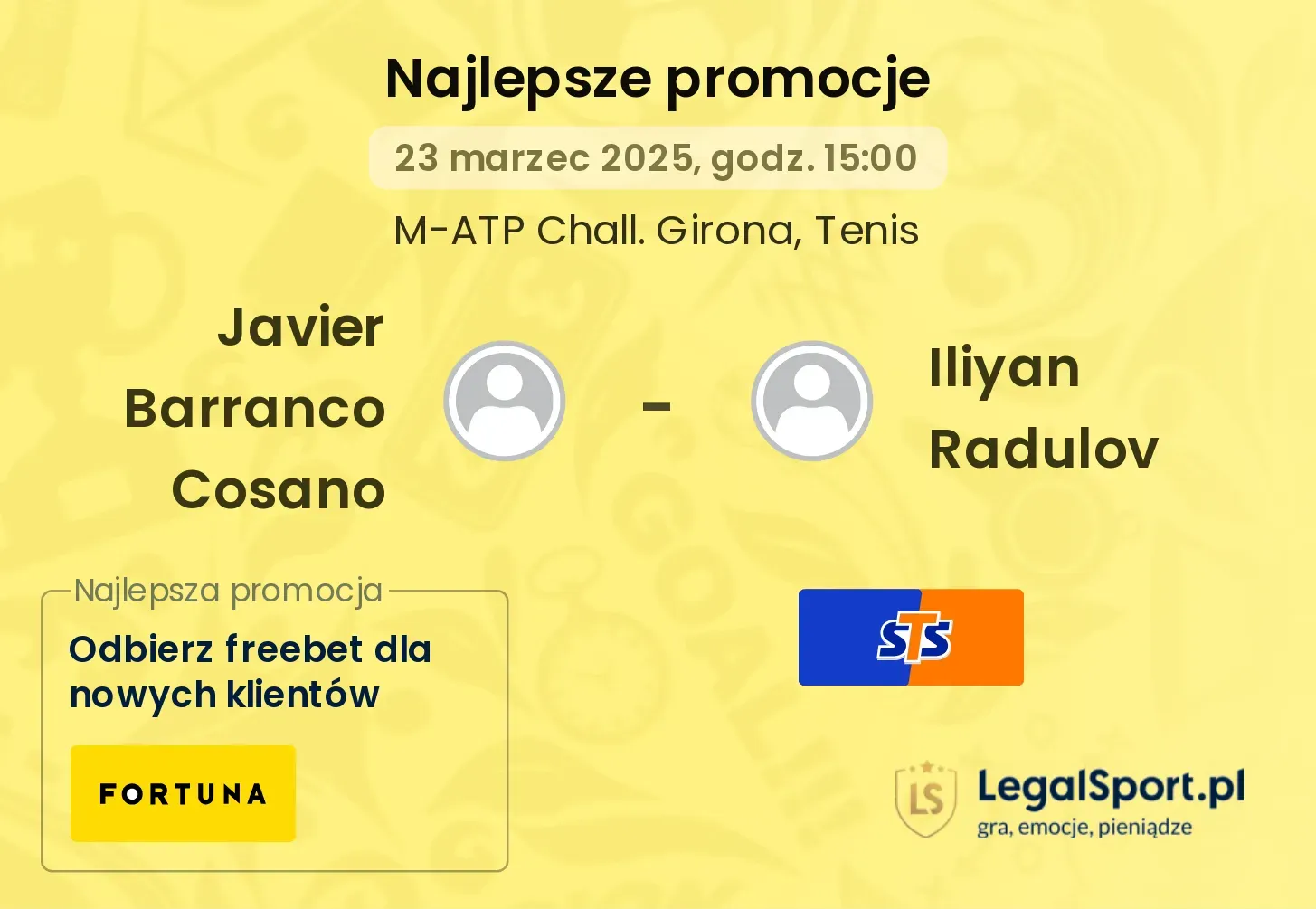 Javier Barranco Cosano - Iliyan Radulov promocje bukmacherskie