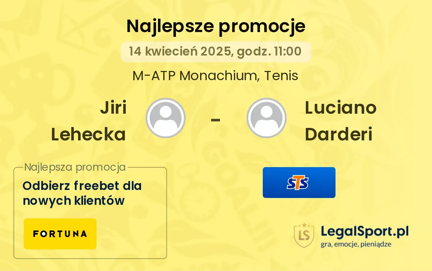 Jiri Lehecka - Luciano Darderi promocje u bukmacherów
