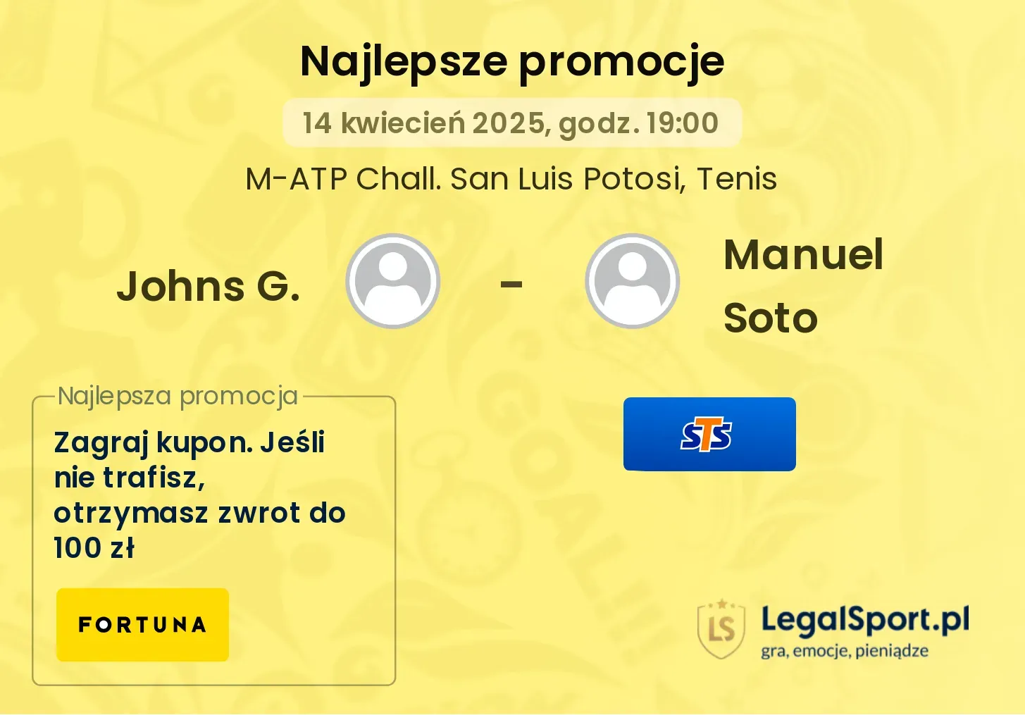 Johns G. - Manuel Soto promocje bukmacherskie