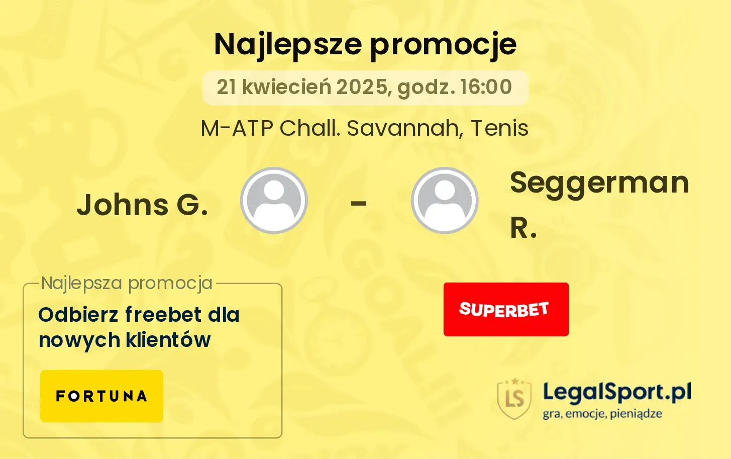 Johns G. - Seggerman R. promocje bukmacherskie