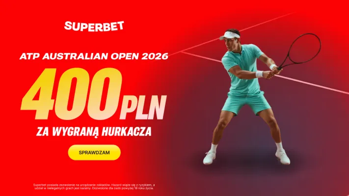 Bonus 400 PLN za zwycięstwo Huberta Hurkacza w meczu z Zizou Bergsem od Superbet