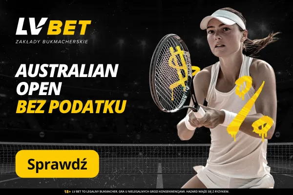 Australian Open 2026 bez podatku w LV BET