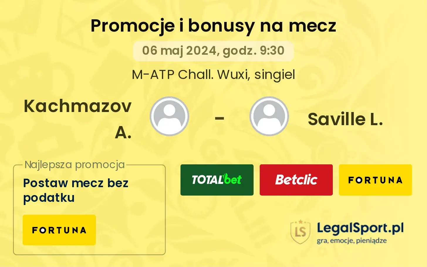 Kachmazov A. - Saville L. promocje bonusy na mecz