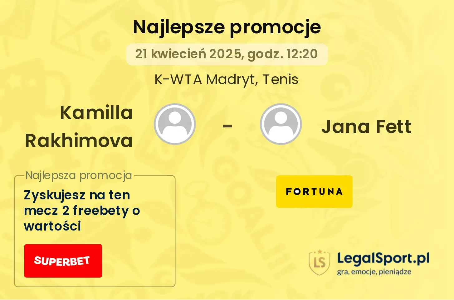 Kamilla Rakhimova - Jana Fett promocje u bukmacherów