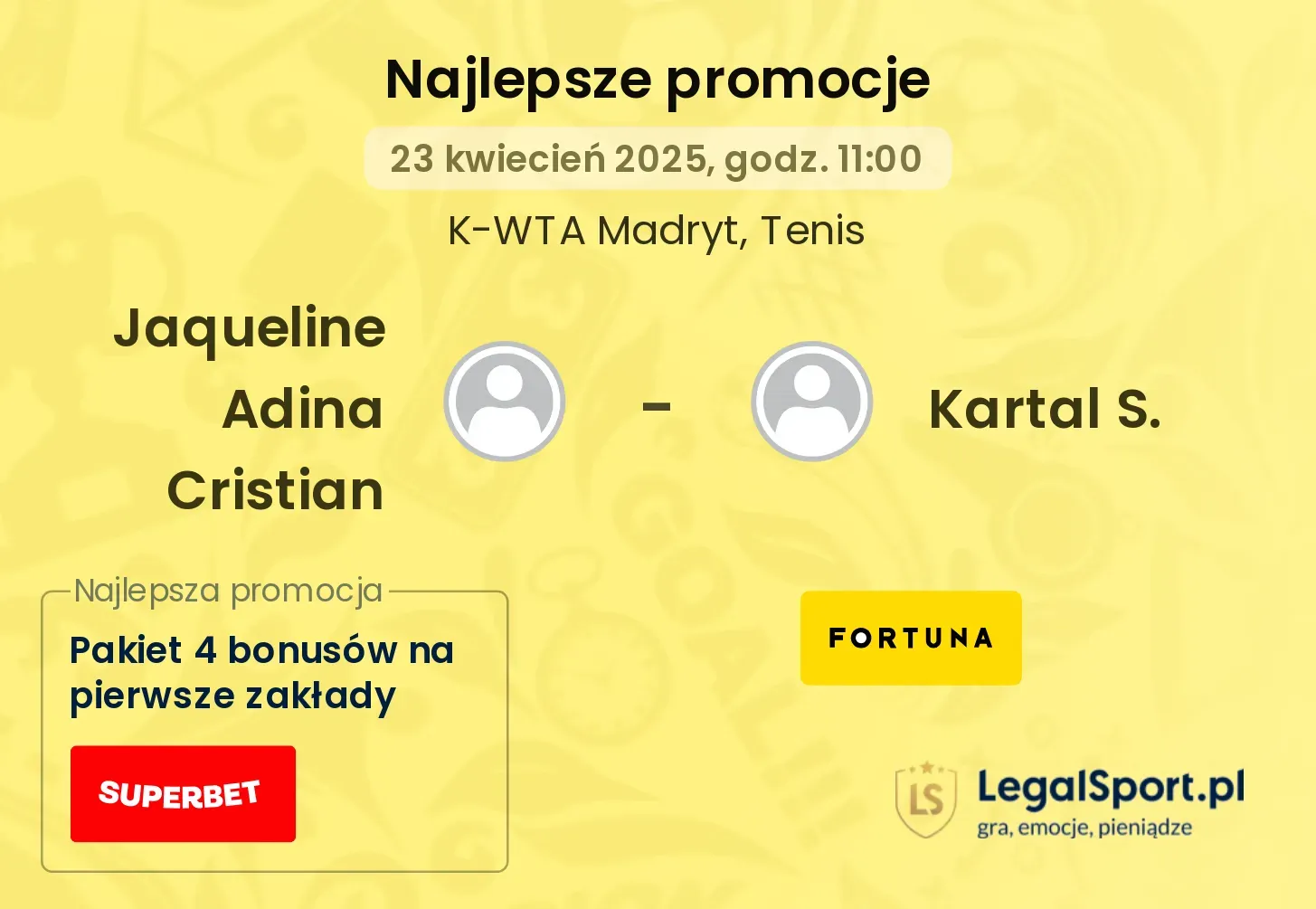 Jaqueline Adina Cristian - Kartal S. promocje u bukmacherów