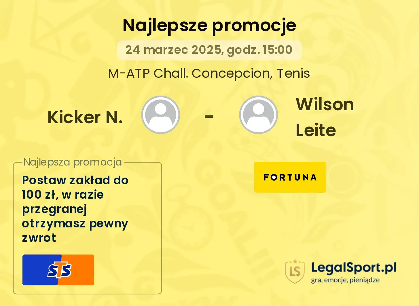 Kicker N. - Wilson Leite promocje u bukmacherów